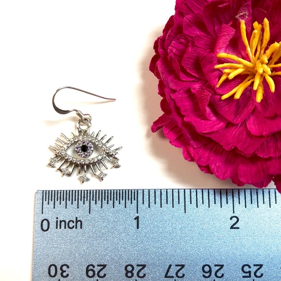 Evil Eye Earrings, Hamsa, Protection, Minimalist - Picture 6 of 9